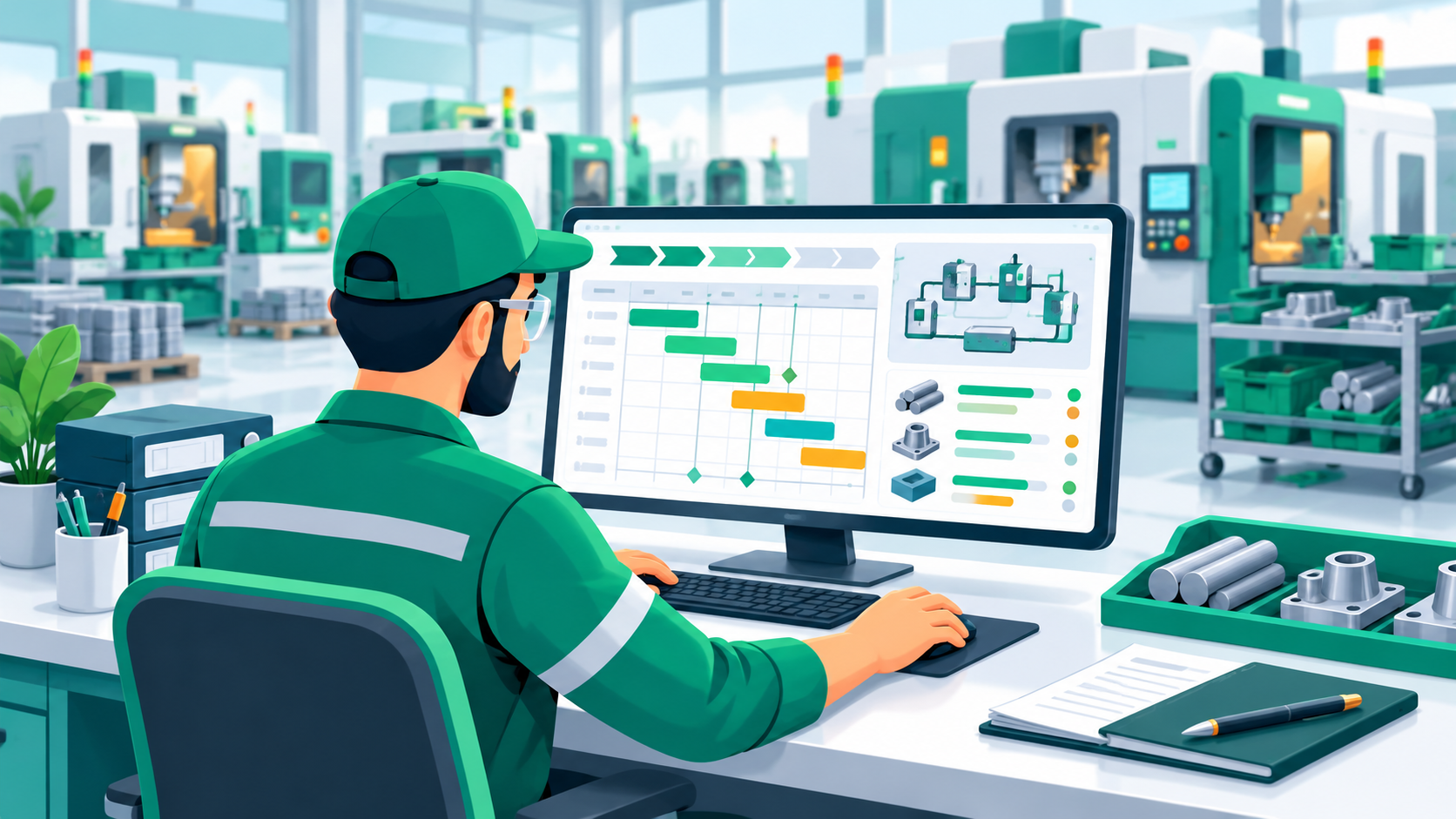 برنامهریز در حال زمانبندی ساخت محصول